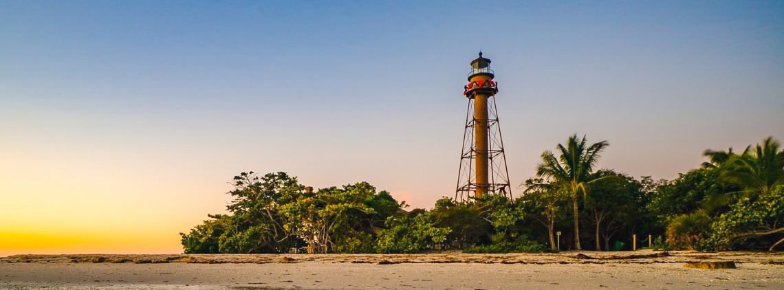 Sanibel Island Lighthouse during Sunset