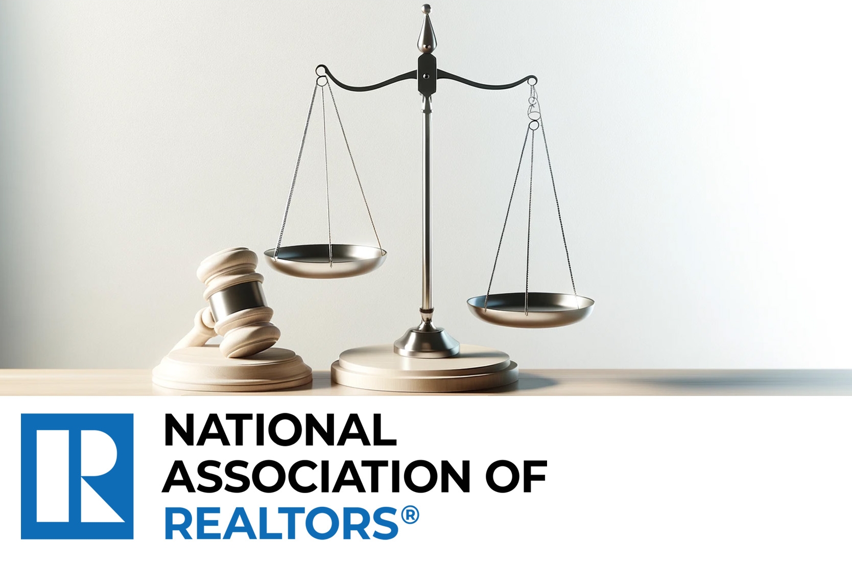 Scale of Justice and Gavel with NAR Logo