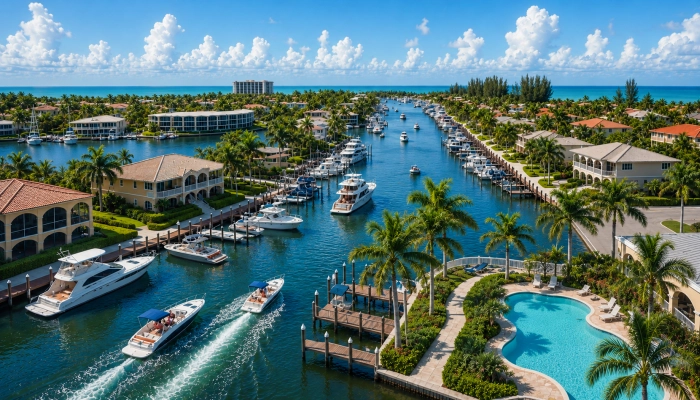 Aerial View of Cape Coral, Florida Aerial View of Cape Coral, Florida