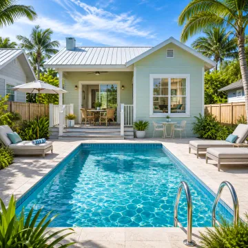 Affordable Single-story Florida home with a private pool and patio area
