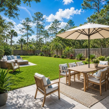 House in Southwest Florida with a large backyard.