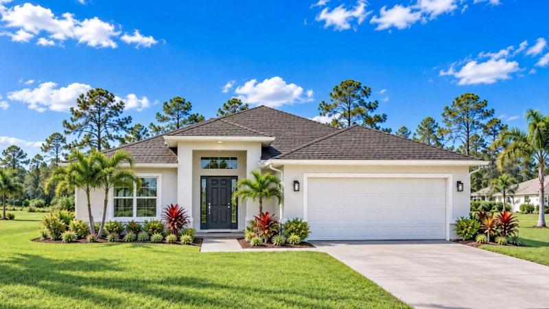 Modern single-family home with spacious yard in Lehigh Acres