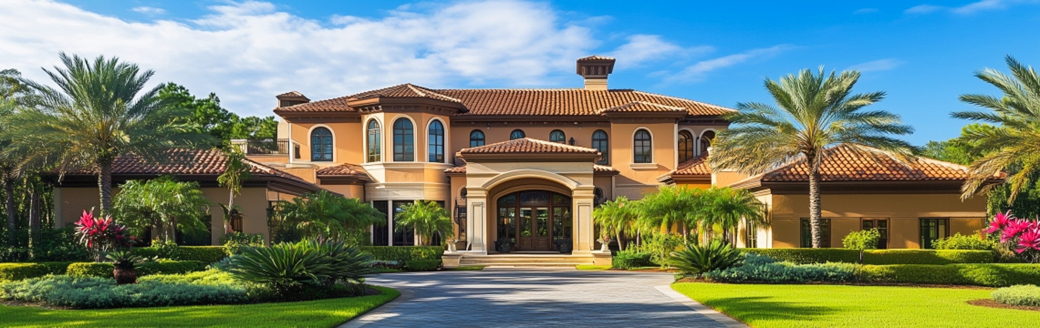 A grand luxury estate in Southwest Florida featuring Mediterranean-style architecture.